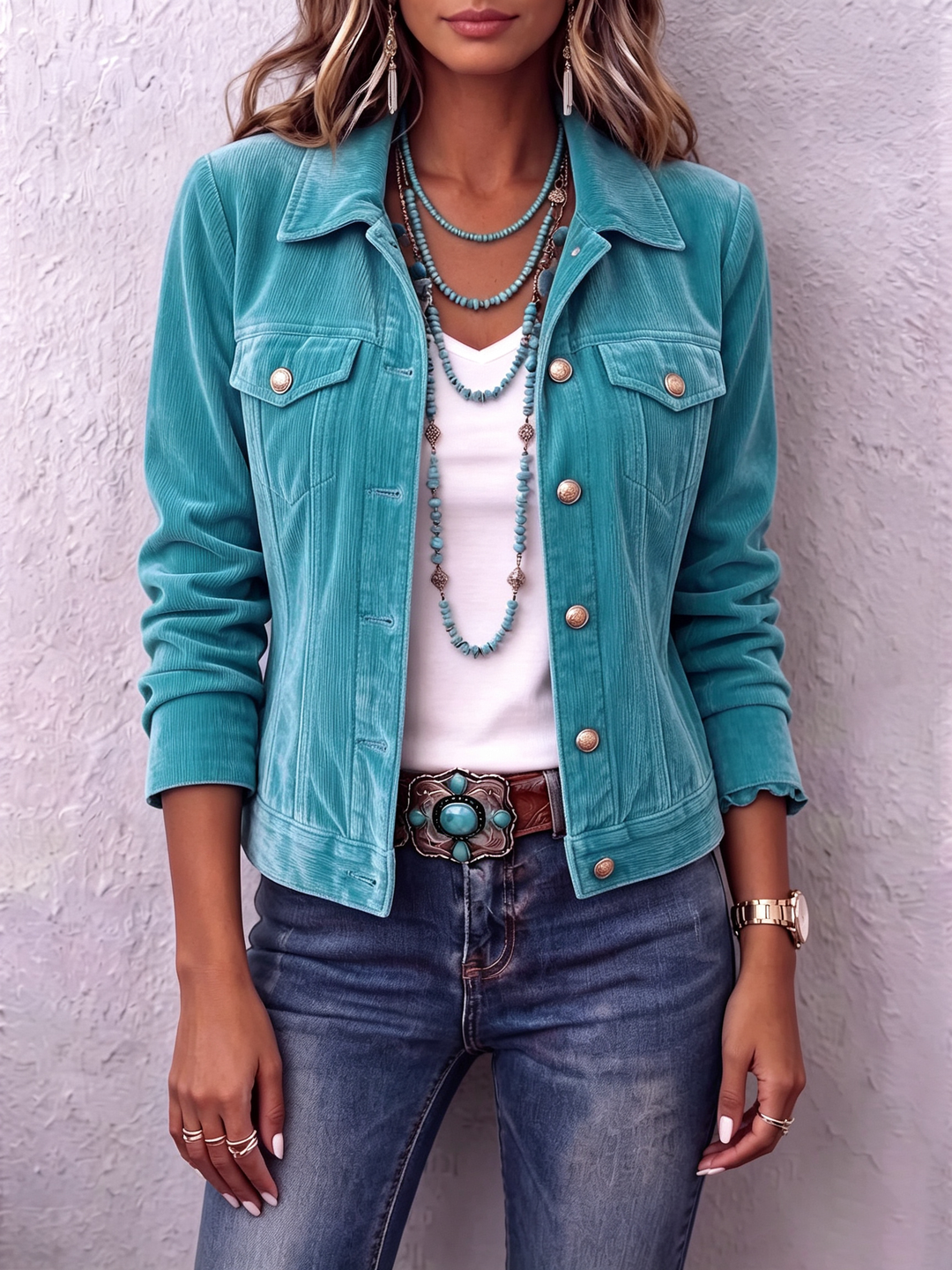 Dianne | Boho Vintage-inspirerad Sammetjacka
