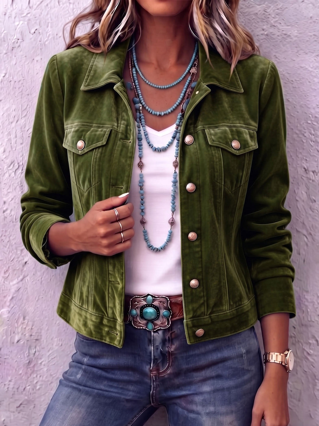 Dianne | Boho Vintage-inspirerad Sammetjacka