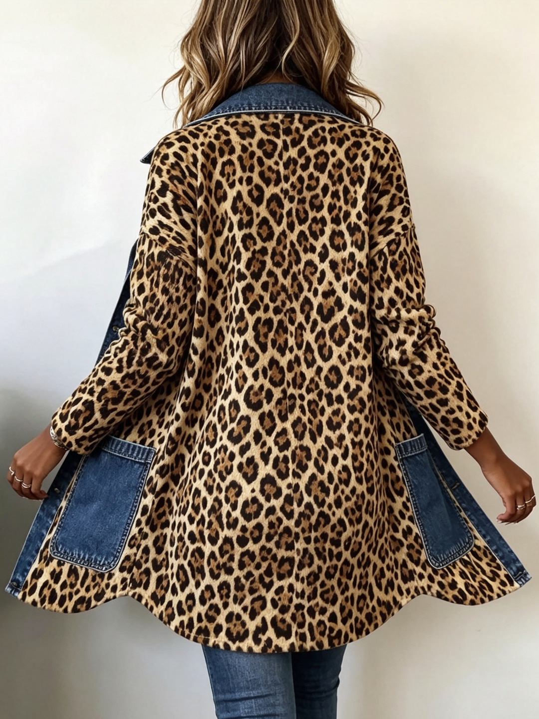 Barbro | Leopard- och denimjacka
