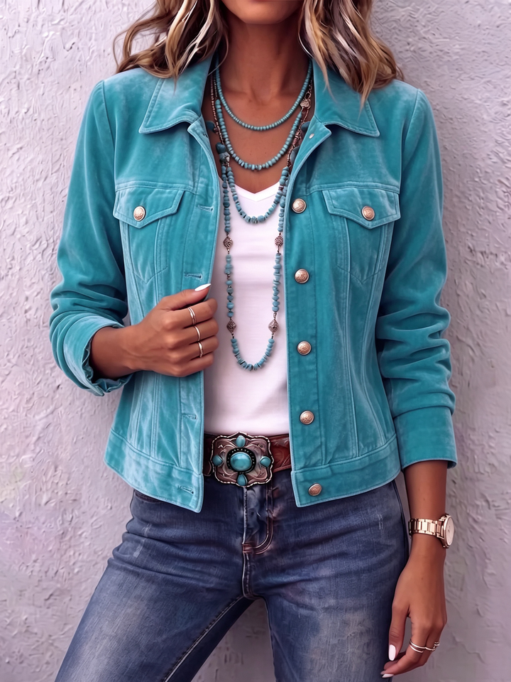 Dianne | Boho Vintage-inspirerad Sammetjacka