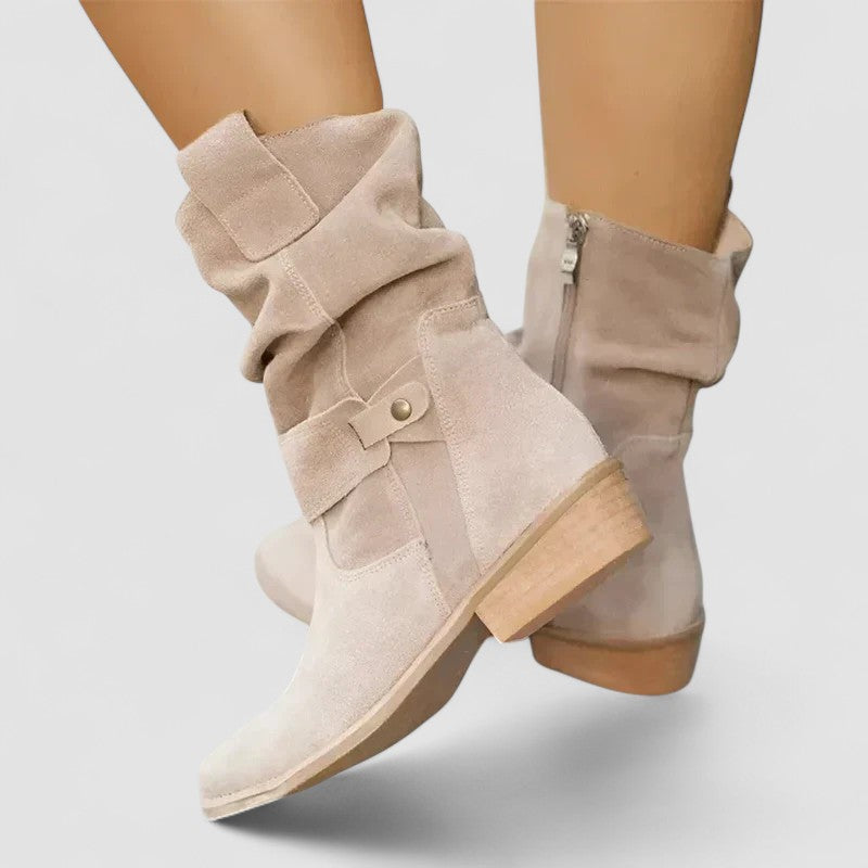 Eufemia – beige westernstövlar