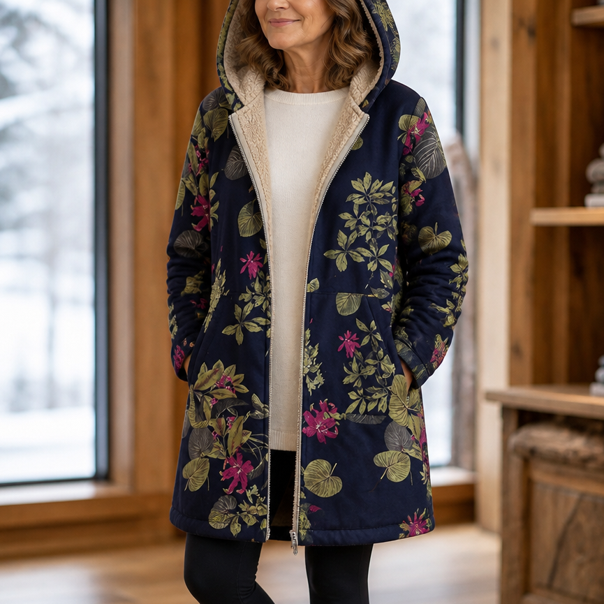 Gudrun | Tryckt Hooded Vinterjacka