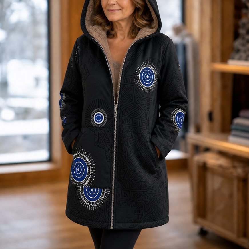 Gudrun | Tryckt Hooded Vinterjacka