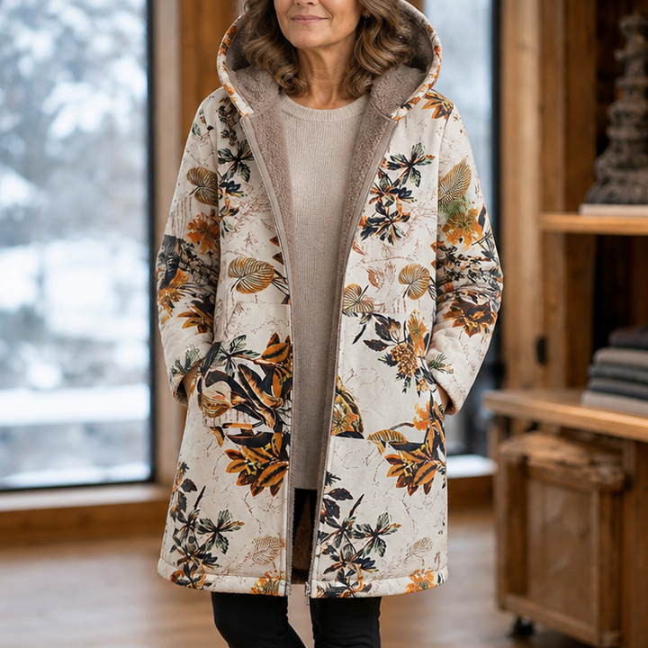 Gudrun | Tryckt Hooded Vinterjacka