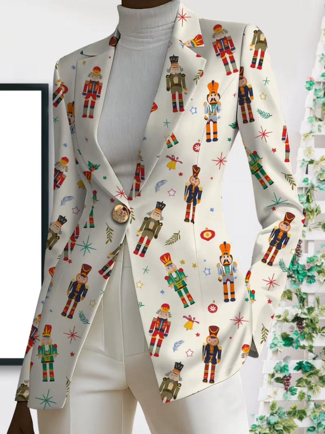 Vivenne | Nötknäppare Tryck Blazer