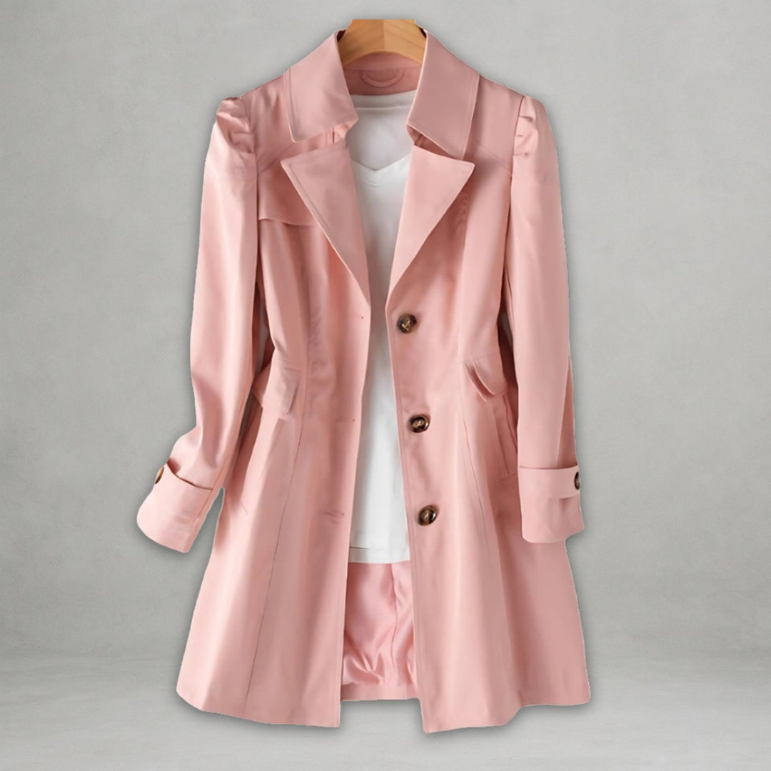 Silvia | KLASSISK ENKELKNAPPAD TRÄNCOAT