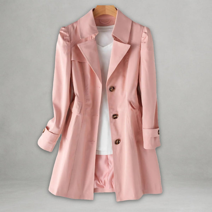 Silvia | KLASSISK ENKELKNAPPAD TRÄNCOAT