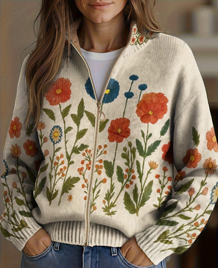 Wrenna | Vildblomsteräng Zip Cardigan